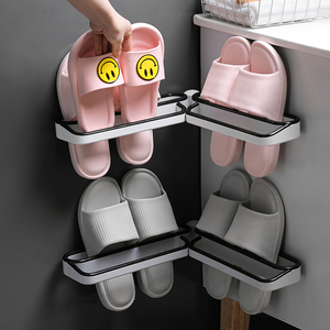 浴室拖鞋架免打孔卫生间墙壁挂式放鞋子壁挂厕所收纳神器置物鞋架