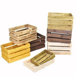 实木水果筐堆头木箱大小储物箱超市木框箱陈列盒道具水果旧木条箱