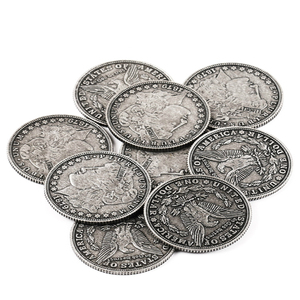 同款货源晶石蓝优旗舰店天猫蝴蝶币铜制摩根币版硬币硬币穿玻璃出