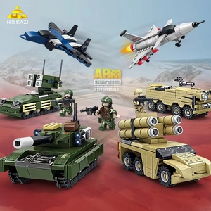 开智军事系列海陆空坦克飞机大炮战舰模型拼装益智男孩子玩具积木