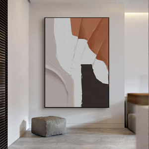 现代简约北欧抽象意境极简风肌理入户玄关装饰画客厅沙发餐厅挂画