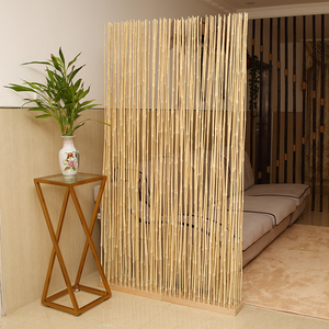 折叠屏风隔断竹