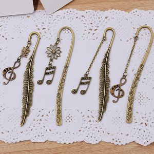 高音谱号书签复古金属精美十六分音符书签创意音乐文具学生礼品