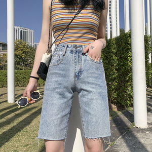 5分牛仔短裤女百搭