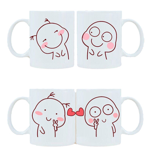阿白酱周边水杯陶瓷马克杯生日礼物定制图案表情包杯子阿情侣礼品
