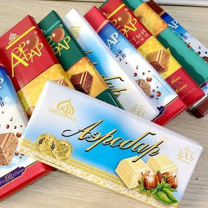 俄罗斯原装进口气泡巧克力白巧克力蜂窝黑巧克力送礼佳品100克