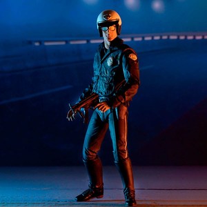 现货正版neca终结者t1000机器人警察交警摩托车服7寸可动人偶手办