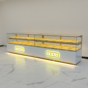 新款中式糕点展示柜实木冷藏商用展示柜面包蛋糕展柜桃酥饼干柜台