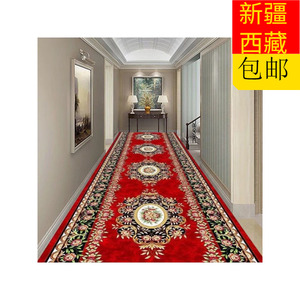 新疆西藏包邮欧式走廊过道地毯进门入户玄关门口地垫酒店可定制客