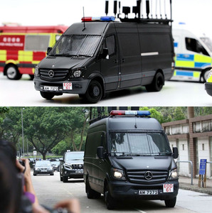 tiny 奔驰 凌特 sprinter 香港警车 eod 爆炸品处理车 1:43 干扰