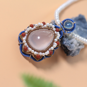 千代手绳【花漾】编绳首饰创意设计项链礼物吊坠国潮汉服饰品吊坠