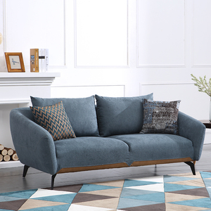 志达软装现代简约风格北欧风格布艺沙发三人位