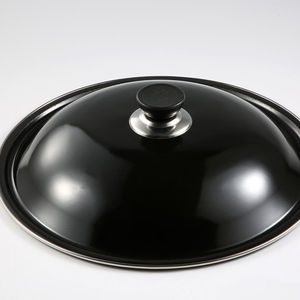 老式搪瓷锅盖家用炒锅锅盖万能通用32/34/36寸搪瓷轻便包边黑高盖