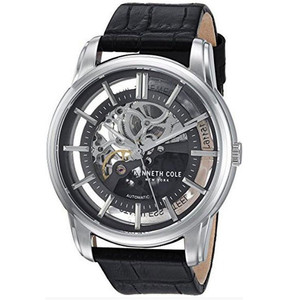正品凯尼斯柯尔kenneth cole kc15116001时尚镂空机械真皮男手表