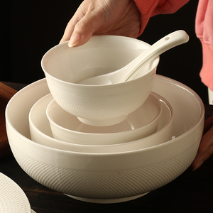 汤碗大号汤面碗潮州餐具汤碗家用2024新款大汤碗碗盘套装饭碗瓷碗