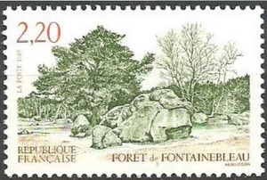 法国邮票 1989年 旅游系列 枫丹白露森林 雕刻版 1全新原胶全品