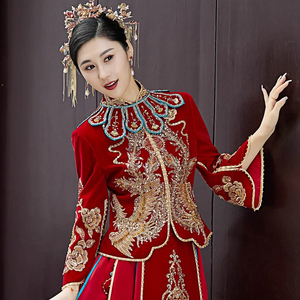 女婚纱中式嫁衣中国风秀和服春夏结婚新娘礼服蔻色年华服饰旗舰店