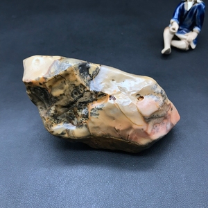 石缘屋新疆哈密戈壁大南湖彩泥石天然原石观赏石造型手把件4y-21