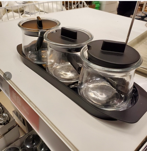 雷锋侠 宜家i1203瑟勒布列达调味罐3件套家用作料盒盐罐厨房器皿