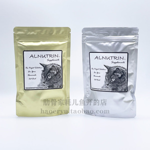 美国Alnutrin猫银粉金粉营养均衡预混180g自制猫饭纯肉熟制生骨肉