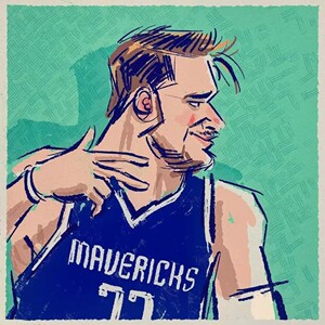 热压版 077卢卡东契奇77号球衣 doncic复古绿篮球服