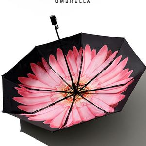 banan轻香港五三折叠超外双层防紫a线小黑伞下蕉防晒焦遮阳伞l