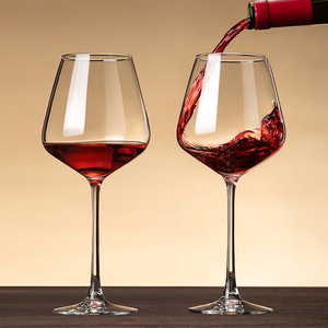勃艮第红酒杯套装高脚家用大号创意奢华高档水晶玻璃葡萄酒醒酒器