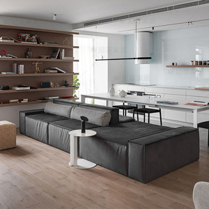 北欧创意极简布艺双面沙发拼接组合设计师懒人小户型开放客厅沙发