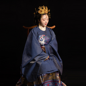 明智唯史正五品官服明制白鹇妆花补服鞠衣大襟衫圆领袍定制汉服