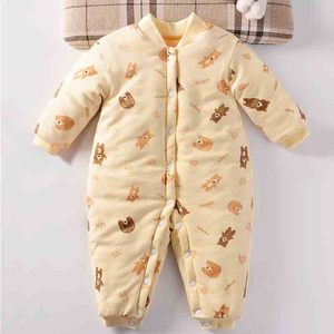 宝宝手工棉衣婴儿男女闭裆棉花哈衣新生儿连体衣棉袄爬服冬季加厚