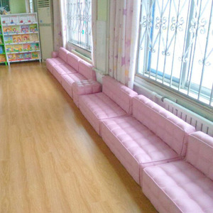 韩式面包沙发儿童软体长排沙发椅幼儿园早教双人组合阅读沙发椅