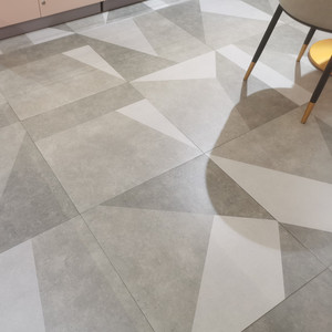北欧灰色几何仿古砖600X600地砖拼花瓷砖客厅餐厅防滑地板砖水泥