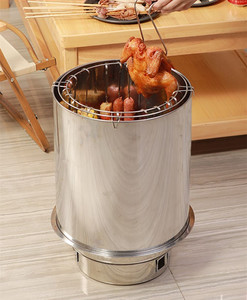 熏腊肉的桶家用烟熏炉机设备商用木炭吊炉户外烤肉串神器烧烤炉架