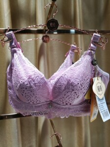 魔素葛琳若专柜舒适透气性感加厚馒头杯小胸聚拢无钢圈蕾丝内衣0人