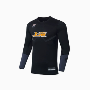 cba长袖投篮服上海队大鲨鱼训练服t恤热身服李添荣王哲林球员同款