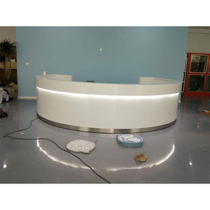 圆形烤漆接待台前台公司大厅形象台酒店吧台收银台医院咨询服务台