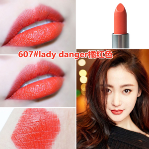 mac魅可口红唇膏607#lady danger亮珊瑚橘红色 橙色702#dangerous