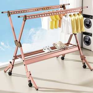 晾衣架落地折叠室内家用晒衣架阳台晾衣杆室外凉衣架子晒被子神器
