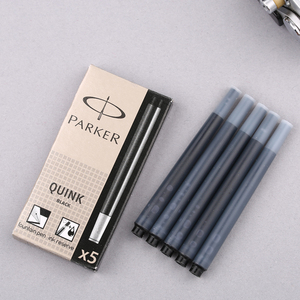 正品派克墨胆 派克便携式墨水芯非碳素墨水不堵笔一次性墨囊5支装