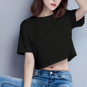 漏肚子上衣女性感