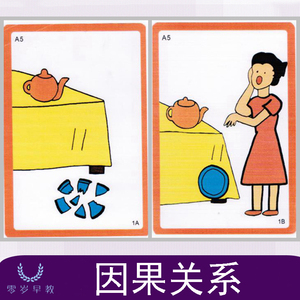 因果关系 aba语言思维逻辑训练发育迟缓孤独症自闭症训练卡片教具
