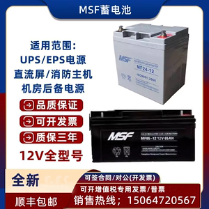 MSF蓄电池MF-12V17A24A38A40A65A100A机房直流屏备用UPS/EPS电源