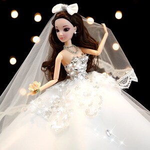 qkt2008淘宝穿婚纱的小白兔毛绒公仔可爱长耳兔子玩偶布娃娃女童