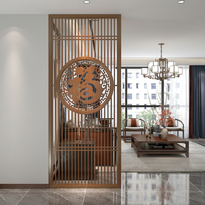 家用网红铁艺墙隔断屏风客厅卧室遮挡镂空装饰入户屏风墙gcy927500