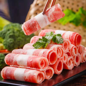 宁夏盐池滩羊羊肉卷新鲜450g火锅食材涮羊肉片冷冻小肥羊肉卷生鲜