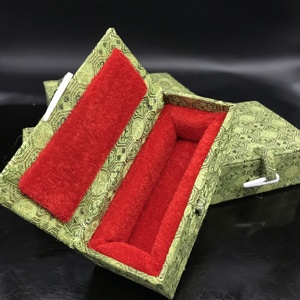 锦盒 印章盒单盒 对章盒 普通绿色印章盒 金石篆刻印章盒印石盒子