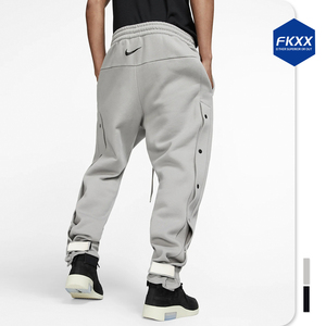 fkxx 欧美高街fog联名nike运动长裤侧面魔术贴排扣裤纯色卫裤嘻哈