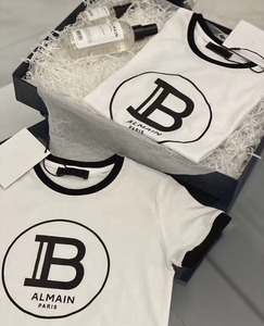 2020ins新款潮牌童装b字母拔印纯棉儿童短袖t恤男女童休闲上衣