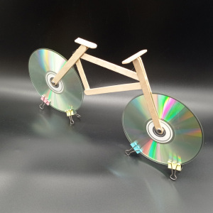 废旧物品手工制作小学生自行车废品环保作品创意diy儿童废物利用