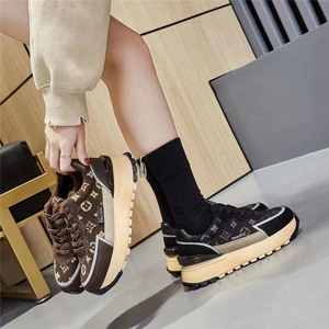 爱拍女鞋2020秋冬季新款ins潮真皮厚底老爹鞋超火爆显脚小运动鞋